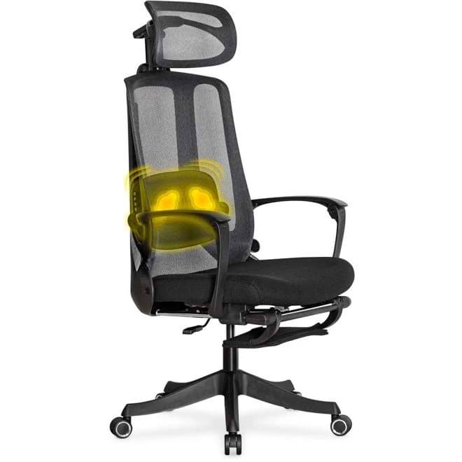 Крісло офісне Mealux M4 Air Massage Black (HF-M4 M/BB)